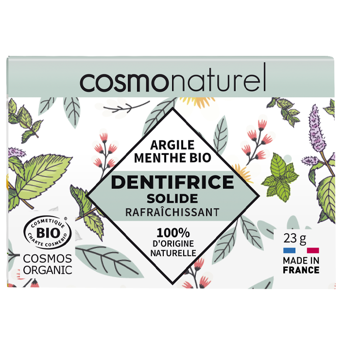 DENTIFRICE SOLIDE ARGILE MENTHE BIO
