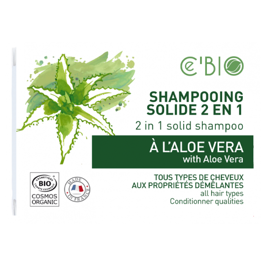 SHAMPOOING SOLIDE 2 EN 1 À L'ALOE VERA