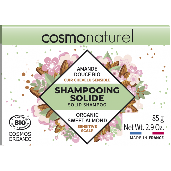 SHAMPOOING SOLIDE CUIR CHEVELU SENSIBLE AMANDE DOUCE BIO