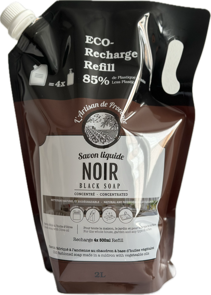SAVON NOIR LIQUIDE OLIVE RECHARGE 2L