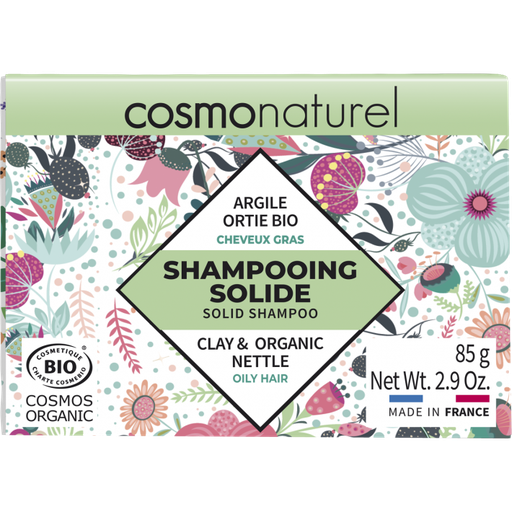 SHAMPOOING SOLIDE CHEVEUX GRAS ARGILE & ORTIE BIO