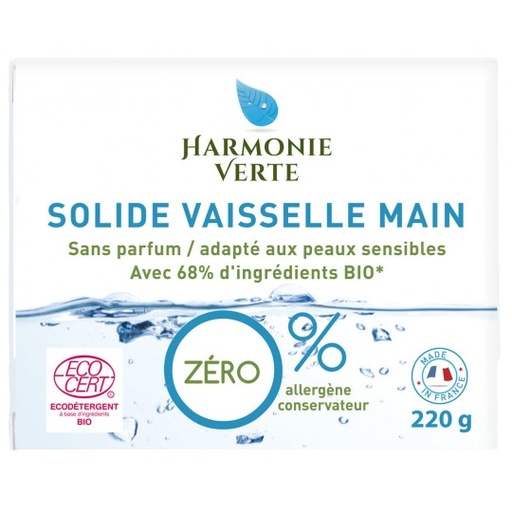 SOLIDE VAISSELLE MAIN SANS PARFUM PEAUX SENSIBLES