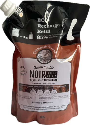 SAVON LIQUIDE NOIR HUILE DE LIN RECHARGE 2L 